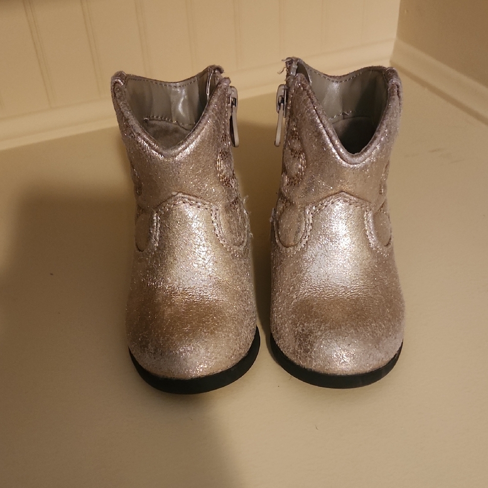 Cat & Jack Shimmering Silver Kids Boots
